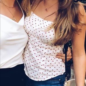 Maeve by Anthropologie RedPolkaDot Spaghetti Strap